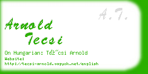 arnold tecsi business card